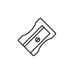 sharpener stationery tool line vector black icon