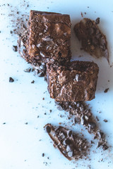 Drizzle of Dark chocolate brownies