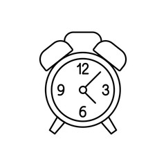 clock with dial line vector black icon