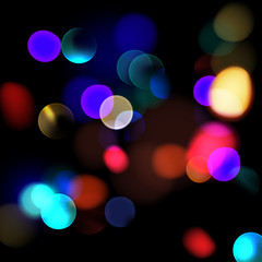 Colorful defocused lights
