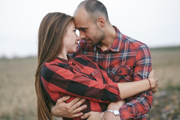 couple in a field