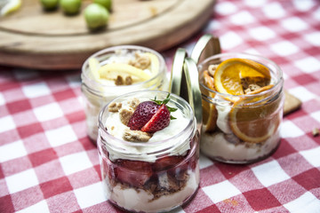 Fruit Pudding in Jar