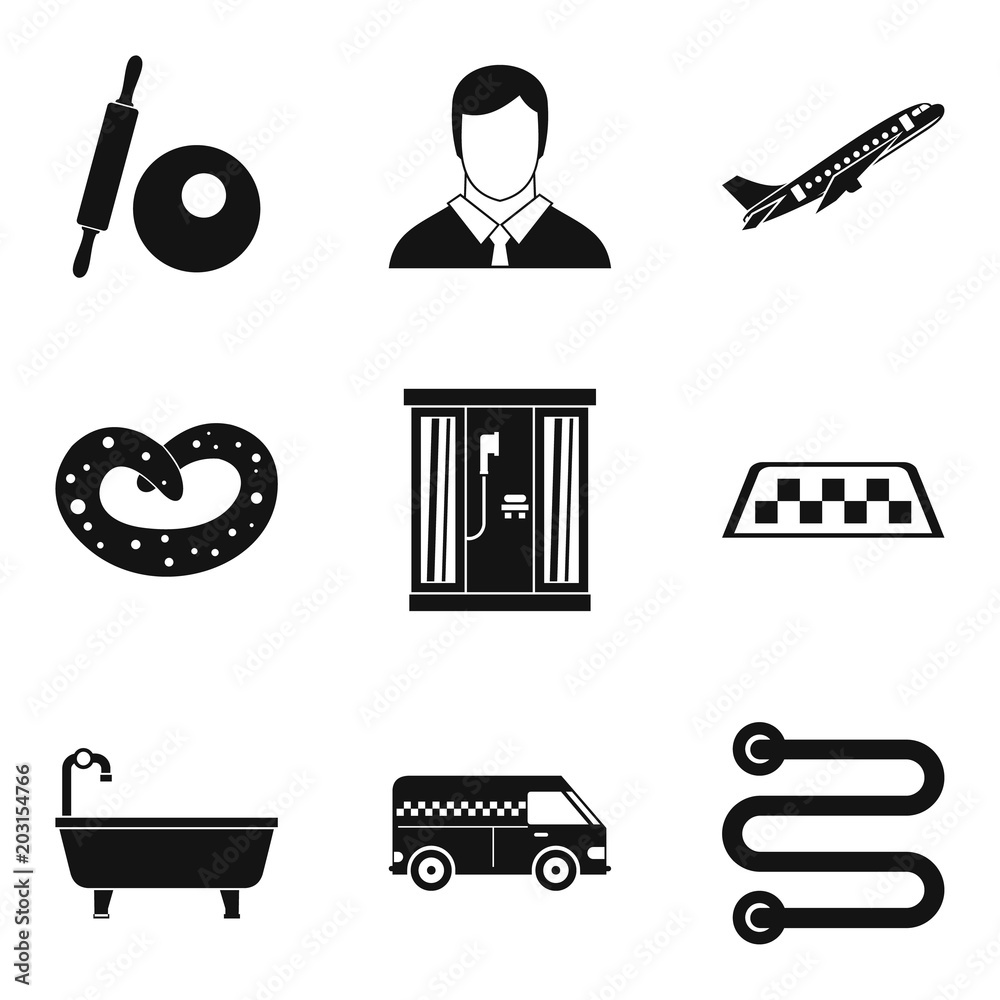 Poster studio icons set. simple set of 9 studio vector icons for web isolated on white background