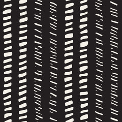 Simple ink geometric pattern. Monochrome black and white strokes background. Hand drawn ink texture for your design