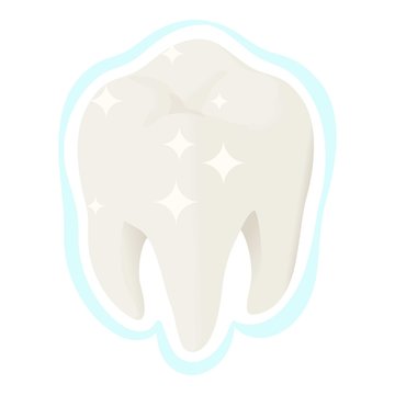 Healthy white tooth icon. Isometric of healthy white tooth vector icon for web design isolated on white background