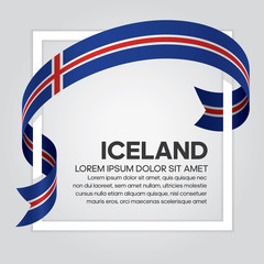 Iceland flag background