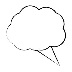 speech cloud icon over white background, vector illustration