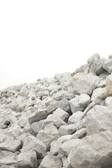 Large Pile of Grey Bolder Rocks