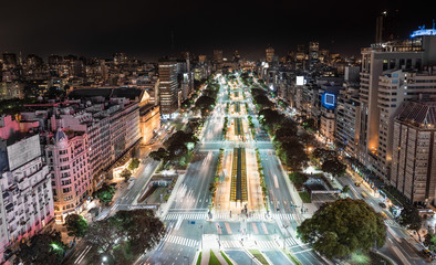 Ville de Buenos Aires la nuit
