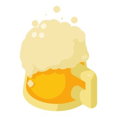 Mug of beer icon. Isometric of mug of beer vector icon for web design isolated on white background