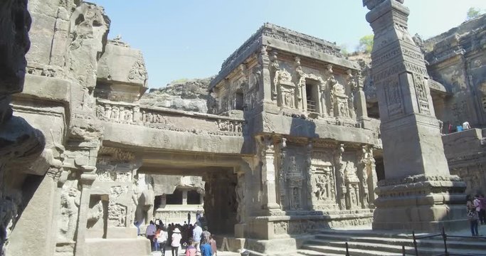 Ellora Cave Ruins in India (4k)