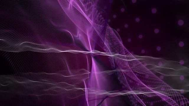 Romantic animation with wave object in slow motion, 4096x2304 loop 4K