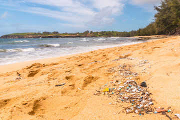 Plastic Trash on the Beach