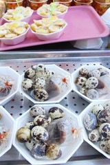 Quail eggs is delicious in street food