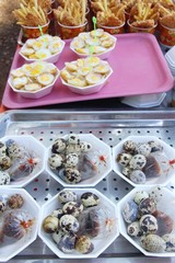 Quail eggs is delicious in street food