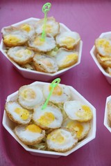 Quail eggs is delicious in street food