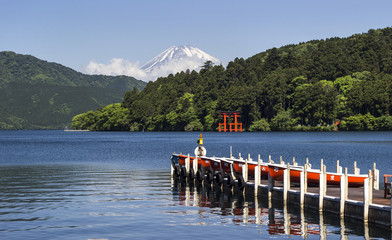 Mount Fuji from Lake Ashinoko Hakone