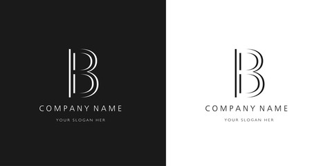 b logo letter design © HSNKRT