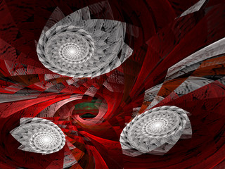 Abstract fractal background computer-generated illustration