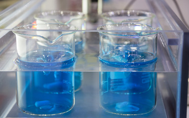 Beaker on magnetic stirrer