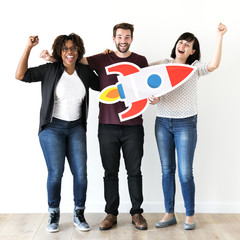 Obraz premium Peopl with startup business concept