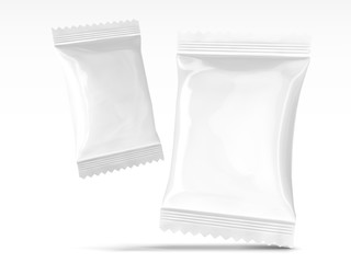 Blank snack packages design