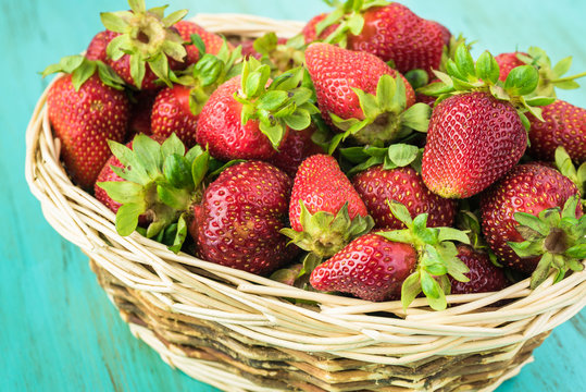 Fresh farm organic strawberries.