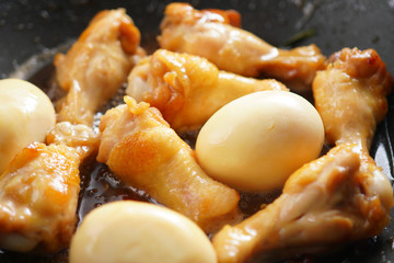 手羽元と卵の甘酢煮
