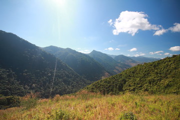 Mountain view is ideal for background.