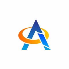 A letter logo design for icon, web, technology, and corporate