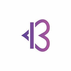 B letter logo design for company, idea, and trendy