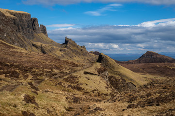 Fototapeta na wymiar The Quiraing on Isle of Skye Scotland
