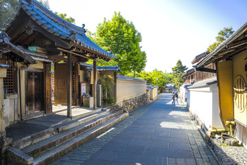 Naklejka premium 京都の街並み風景