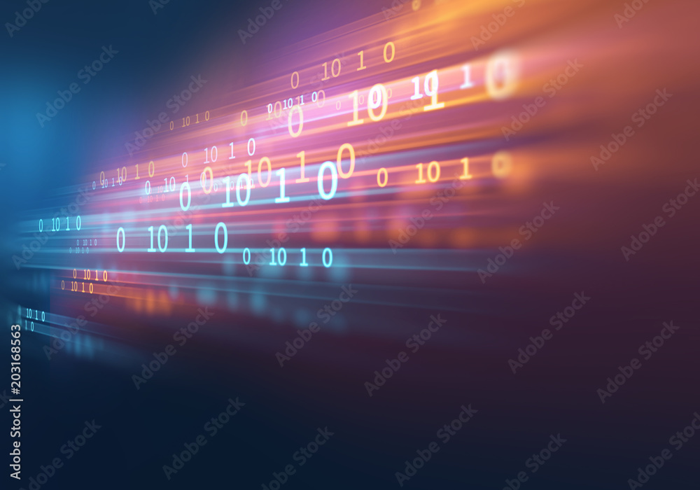 Poster digital code number abstract technology background
