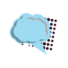 speech cloud icon over white background, colorful design. vector illustration