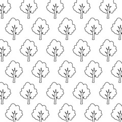 Obraz premium background with tree plants pattern, vector illustration