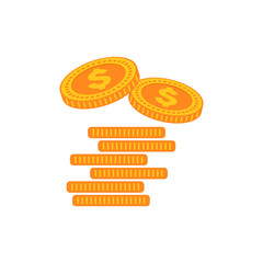 Vector Dollar Coins