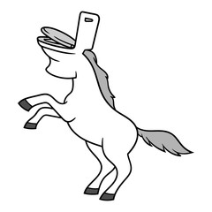 Cartoon Horse With Toilet Head