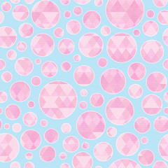 Pink circle seamless pattern