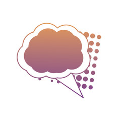 speech cloud icon over white background, colorful design. vector illustration