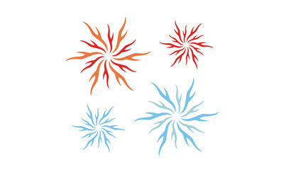 Flame and Snowflake logo design inspiration
