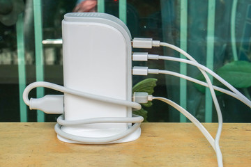 overuse of white USB charge hub at home