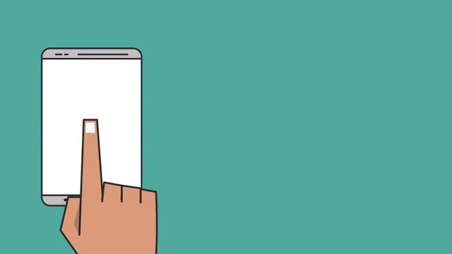 Hand using smartphone to buy online High Definition animation colorful scenes