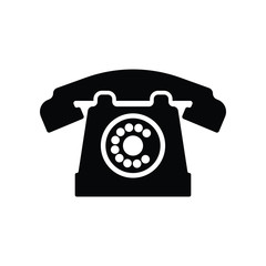 Vintage telephone icon.