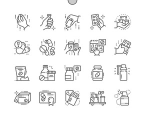 Medicine Well-crafted Pixel Perfect Vector Thin Line Icons 30 2x Grid for Web Graphics and Apps. Simple Minimal Pictogram