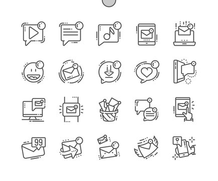 Unread messages Well-crafted Pixel Perfect Vector Thin Line Icons 30 2x Grid for Web Graphics and Apps. Simple Minimal Pictogram
