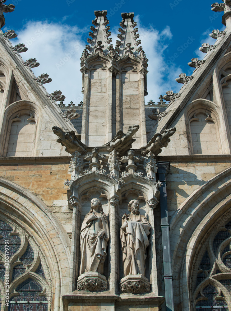 Wall mural notre dame du sablon brussels belgium