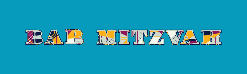 Bar Mitzvah Concept Word Art Illustration