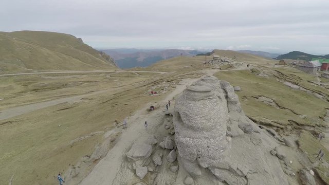 Aerial view of Bucegi Plateau 