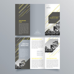 Brochure design, brochure template, creative tri-fold, trend brochure